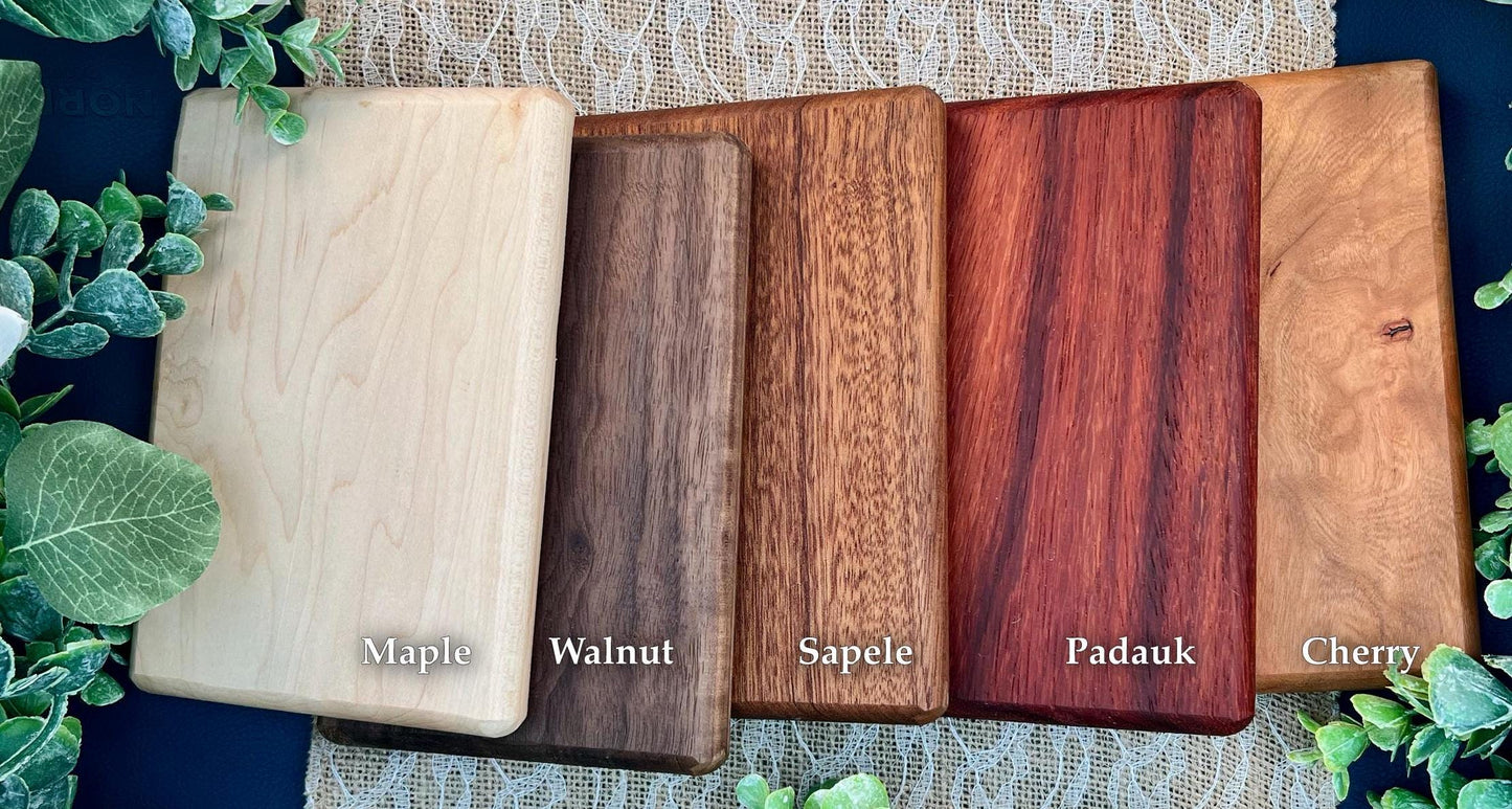 Handcrafted Small Cutting Board | 5x7 Inch | Exotic Hardwood Mix