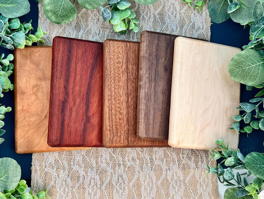 Handcrafted Small Cutting Board | 5x7 Inch | Exotic Hardwood Mix